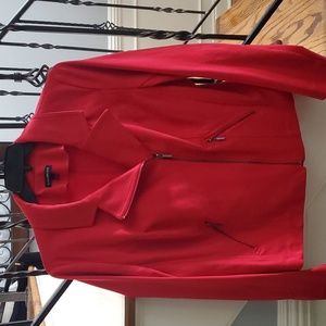 Beautiful Red Lane Bryant ladies jacket with zipper accent